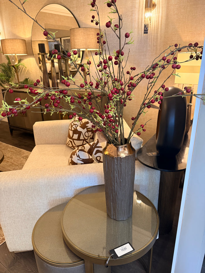 Mica textured brown bronze Vase - REDUCED . Collect only-Vase-Renaissance Design Studio