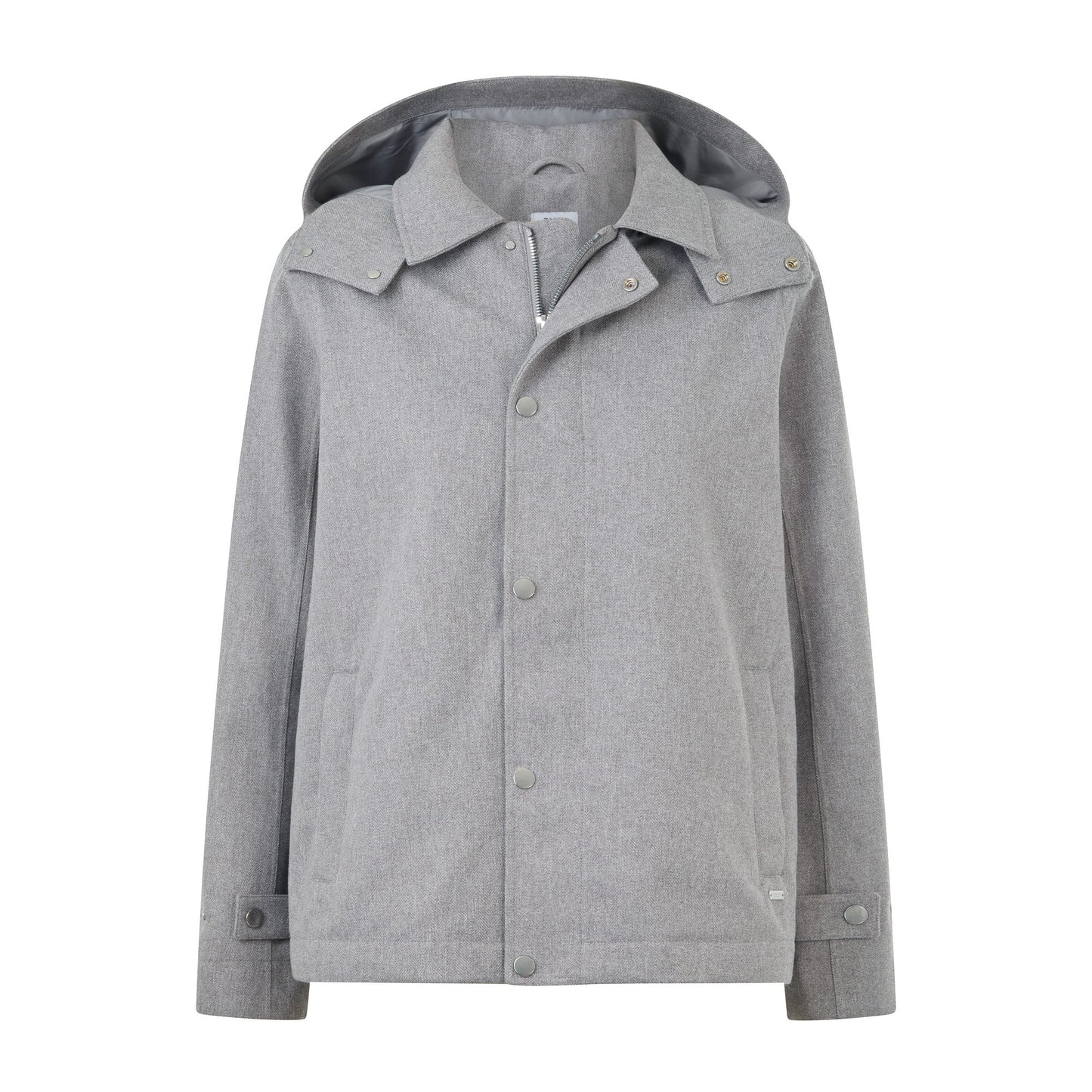 Robyn Womens Waterproof Short Trench Coat - Mid Grey Melange