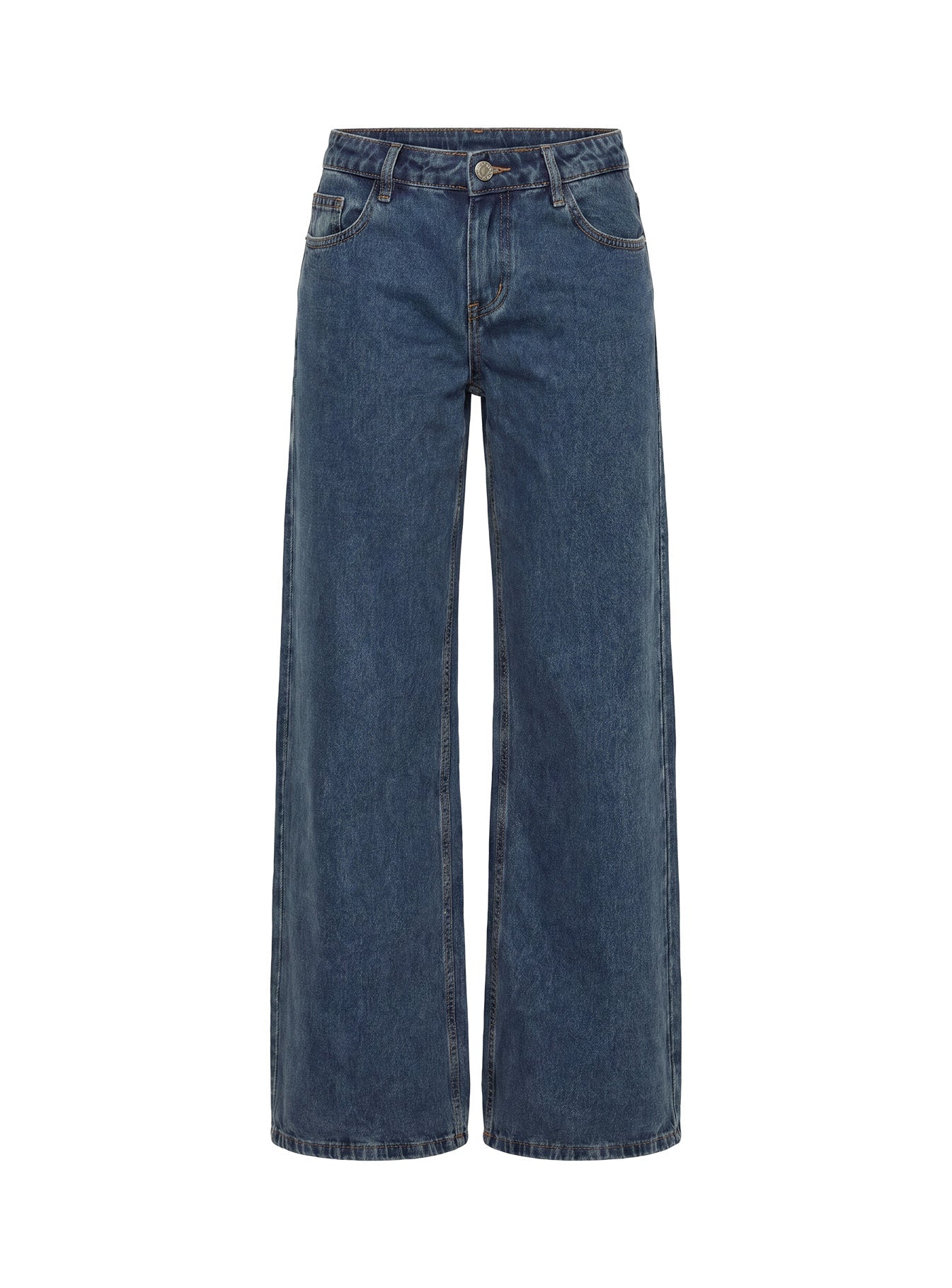 Picco Ultra Low Rise Wide Leg Jeans Dark Blue Wash