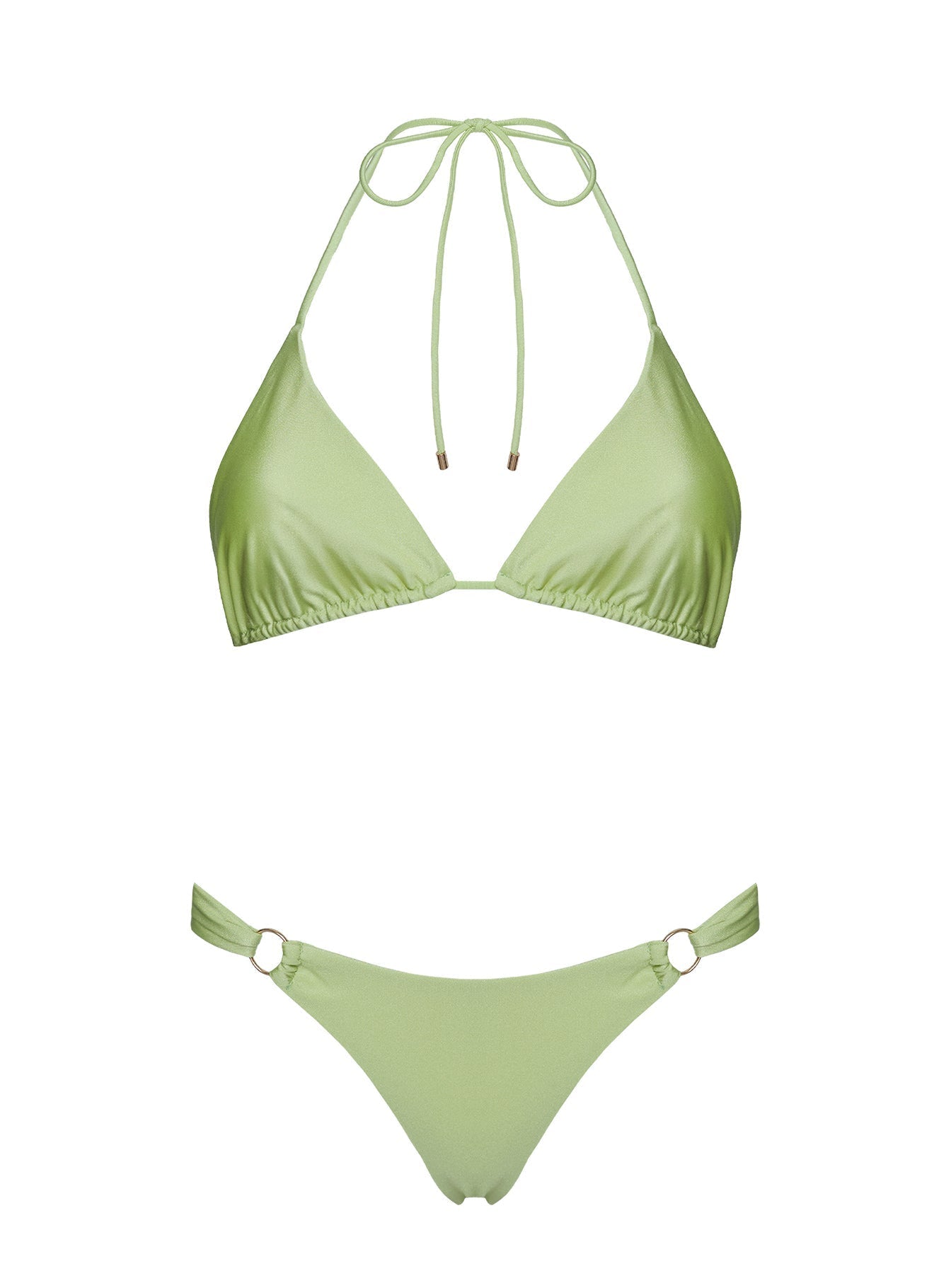 Nevaeh Shine Triangle Bikini Top Kiwi