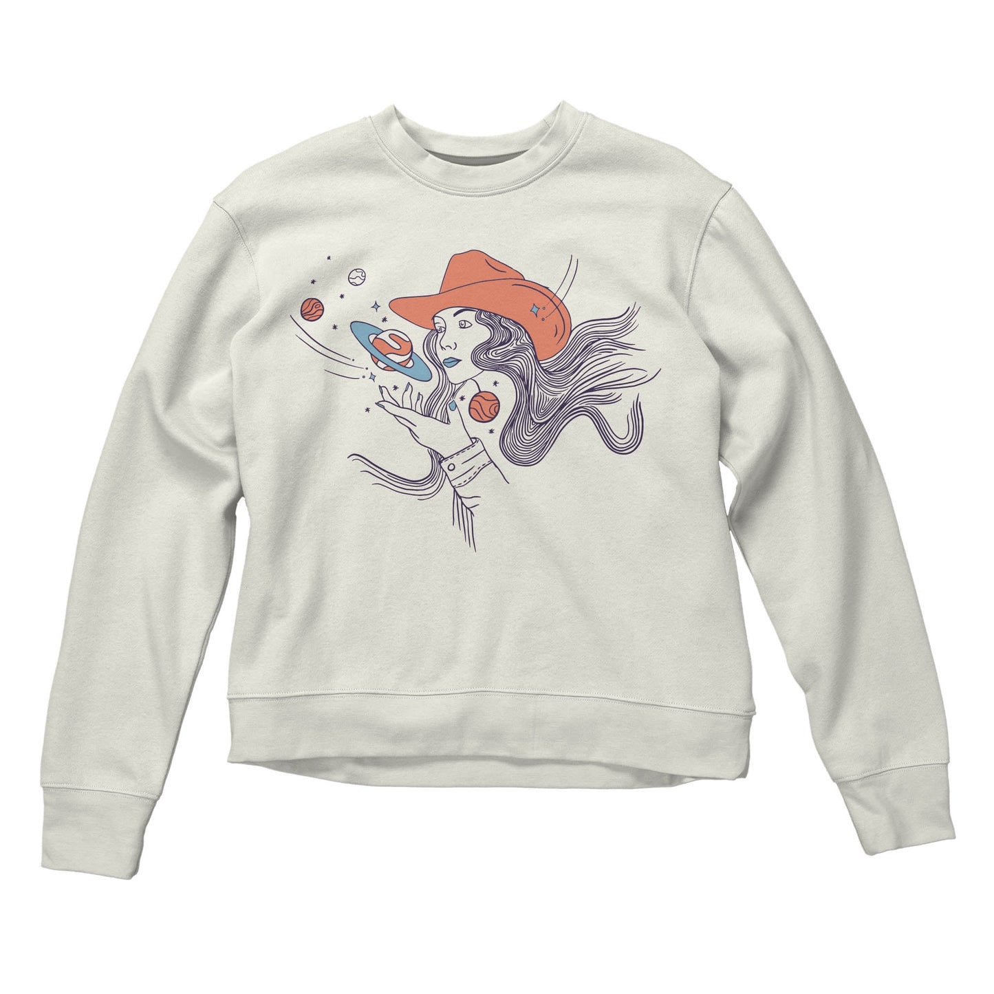 Cosmic Cowgirl Women's Sweatshirt - Vintage White