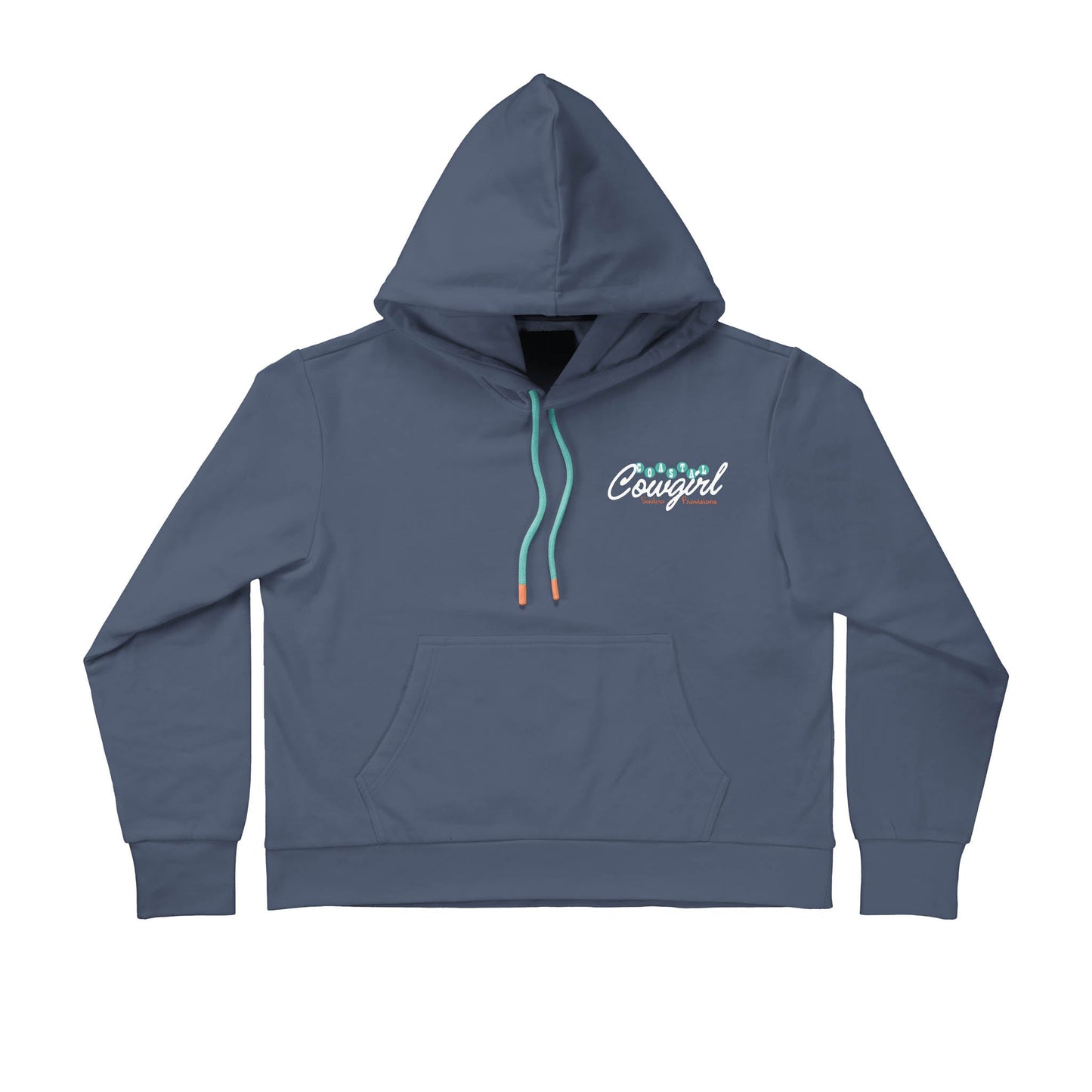 Coastal Cowgirl Crop Hoodie - Navy