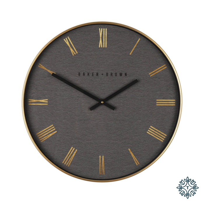 Badass Brown nouveau modern wall clock-Renaissance Design Studio