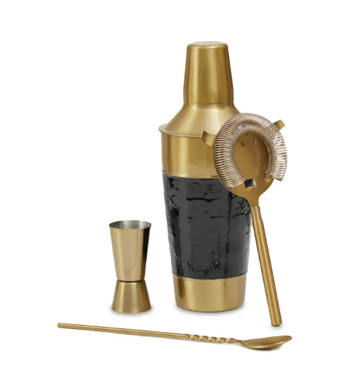 Black Enmel cocktail set-Renaissance Design Studio