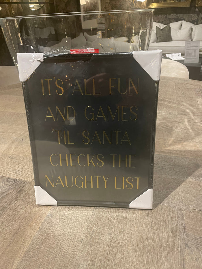 Framed picture it’s all fun till Santa-Renaissance Design Studio