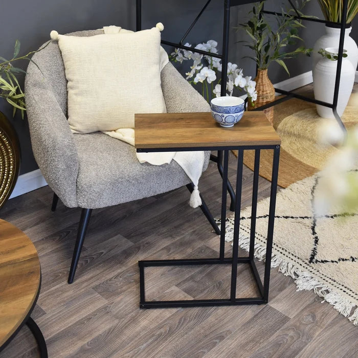 Harley oak and black Sofa table-Renaissance Design Studio