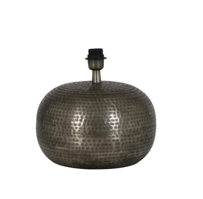 Lamp base Ø32x25 cm BELIZE hammer finish nickel clearance for collection-Renaissance Design Studio