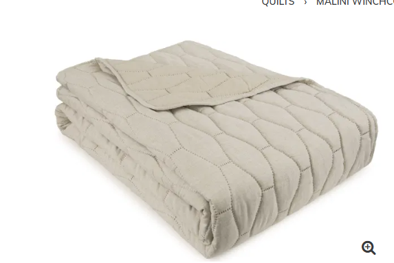 Malini Winchcombe Quilt in Natural XL 240 x 260cm-Renaissance Design Studio
