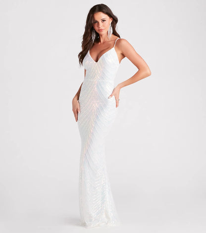 Jianna Formal Sleeveless Sequin Mermaid Dress