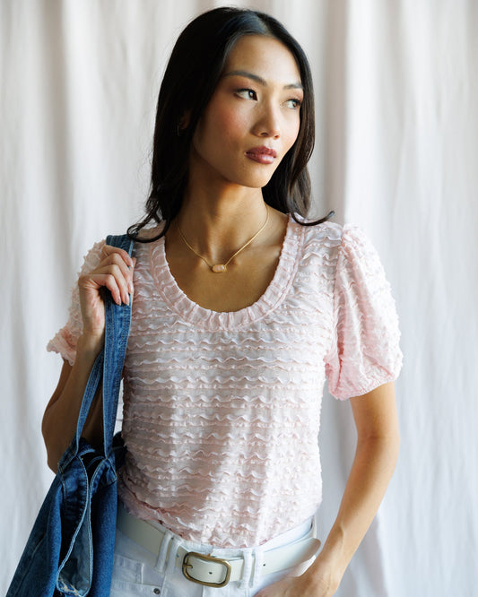 Scoop Neck Scallop Tee