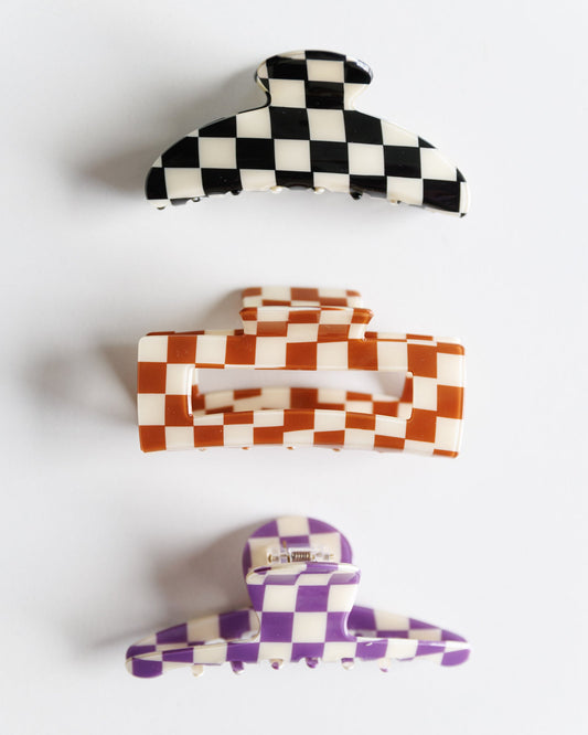 Checkered Hair Clips