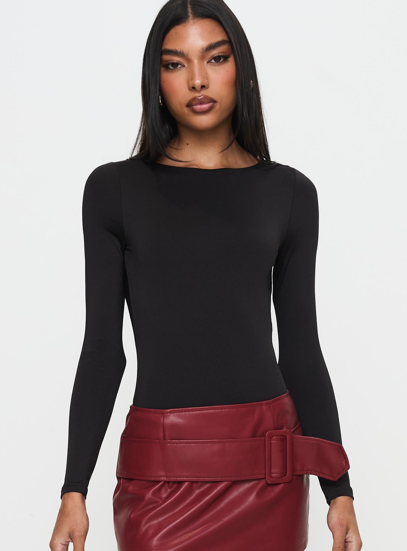 Quinby Backless Long Sleeve Bodysuit