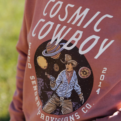 Cosmic Cowboy Women's Sweatshirt - Dusty Mauve