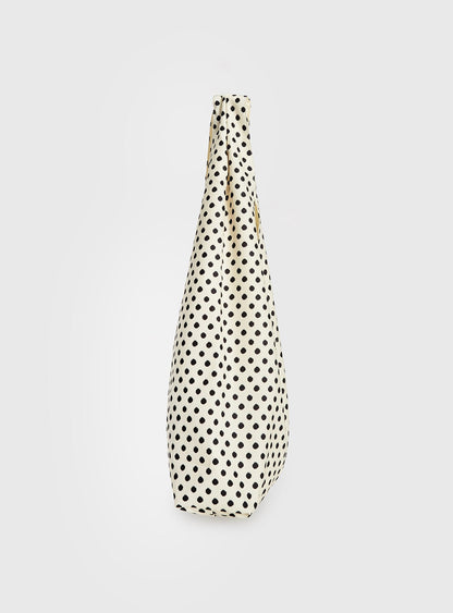 Sunday Sunrise Slouchy Bag White Polka Dot