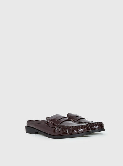 Therapy Atticus Faux Leather Slip On Loafers Cherry