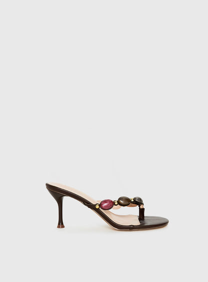 Nina Bead Heels Chocolate