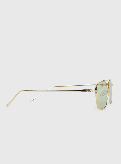 For The Plot Aviator Sunglasses Gold / Light Yellow