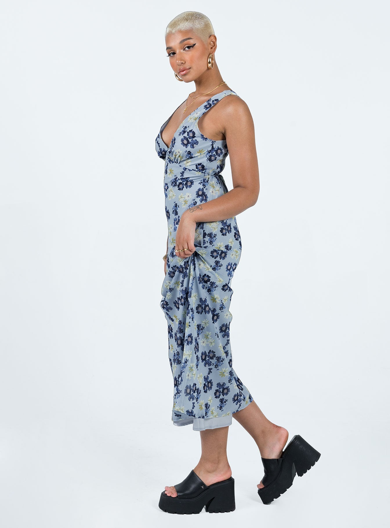 Nellie Maxi Dress Blue Floral
