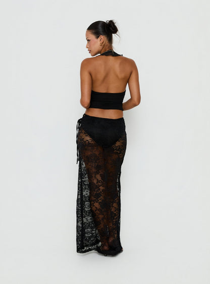 Marenya Lace Maxi Skirt Black