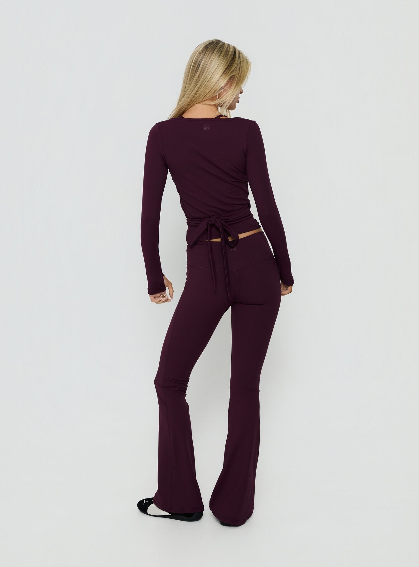 Energize Active Invisible Scrunch Flare Leggings Plum