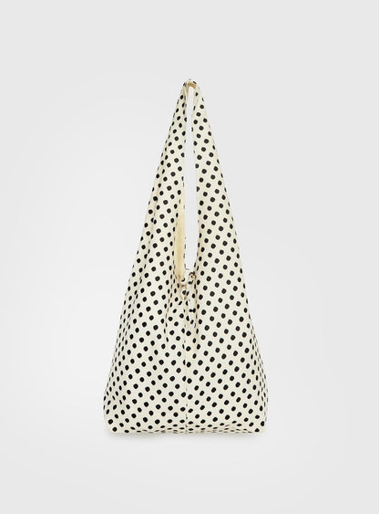 Sunday Sunrise Slouchy Bag White Polka Dot