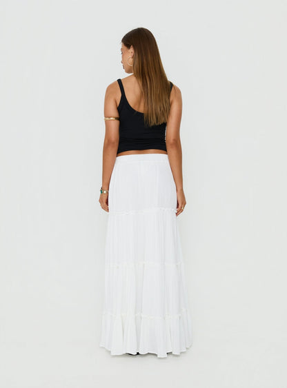 Miriah Maxi Skirt White Petite