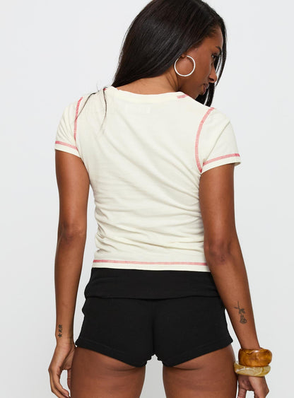 Siciliy Graphic Top Cream
