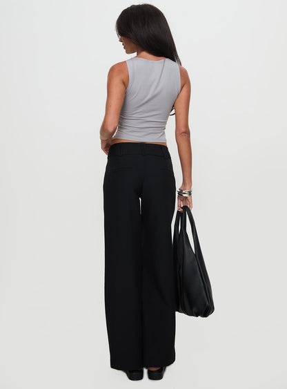 Two Lovers Low Rise Pants Black Tall