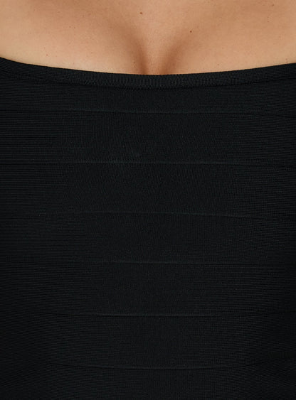 Jayana Bandage Mini Dress Black