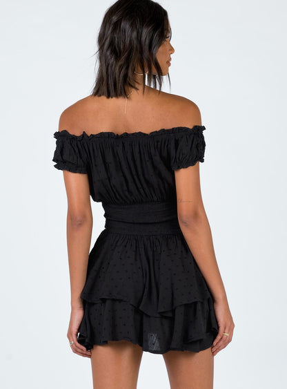 The Love Galore Playsuit Black