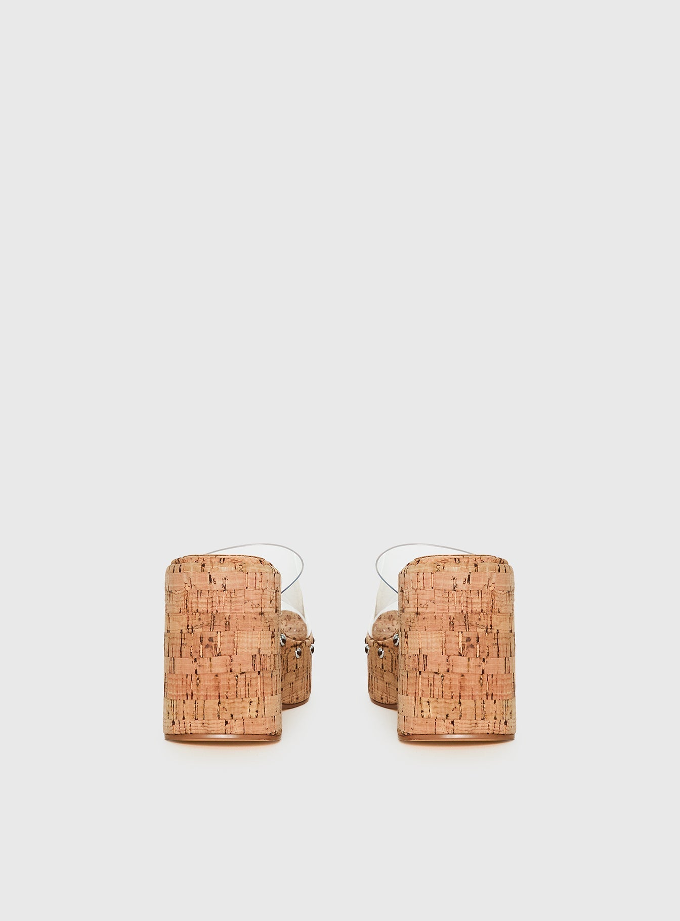 Pale Moonlight Platform Heels Cork / Clear