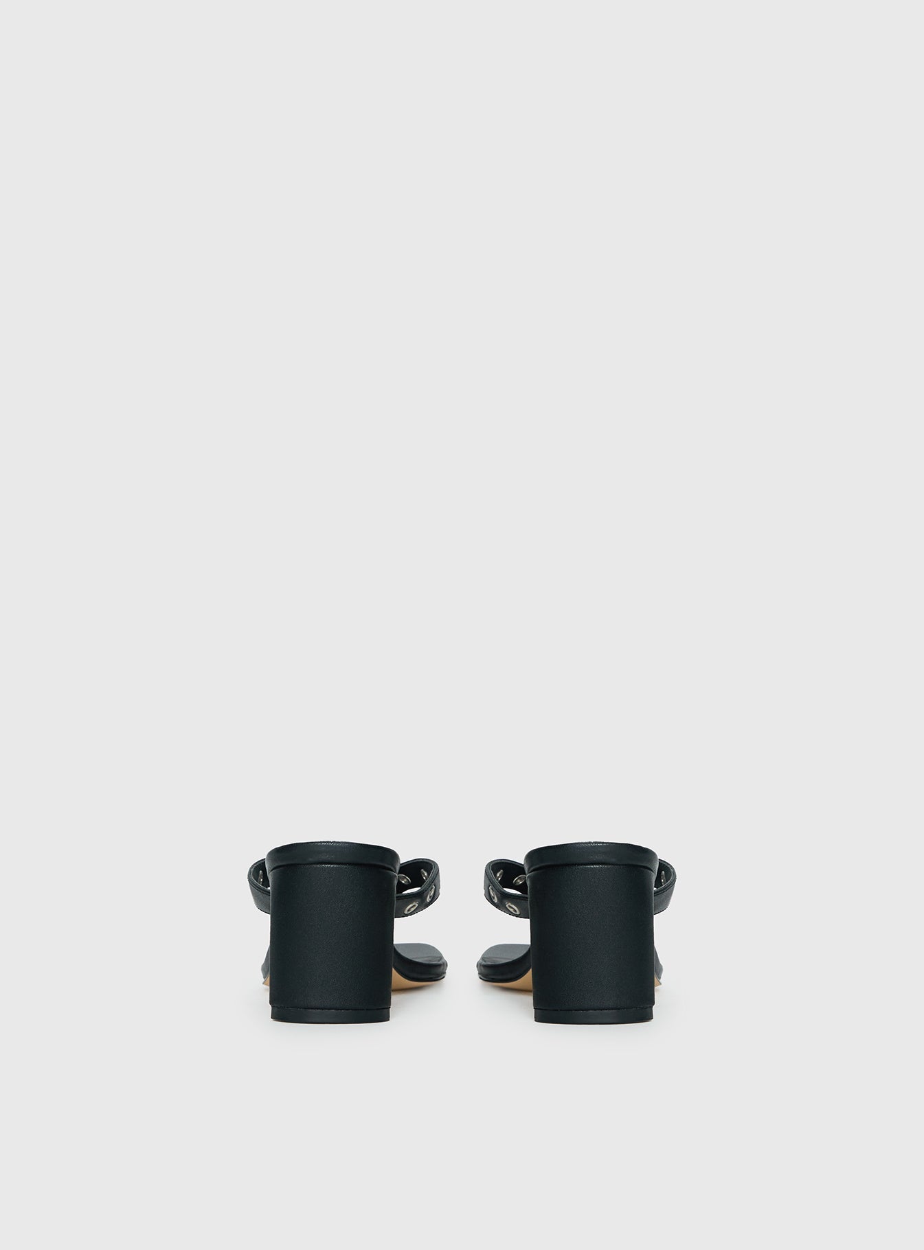 Party Hour Stud Detail Thong Heels Black