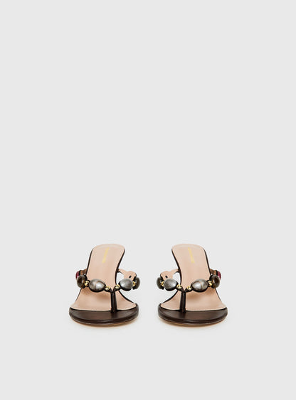 Nina Bead Heels Chocolate