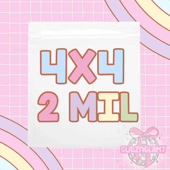 4x4 Polypropylene Bags- 2 MIL