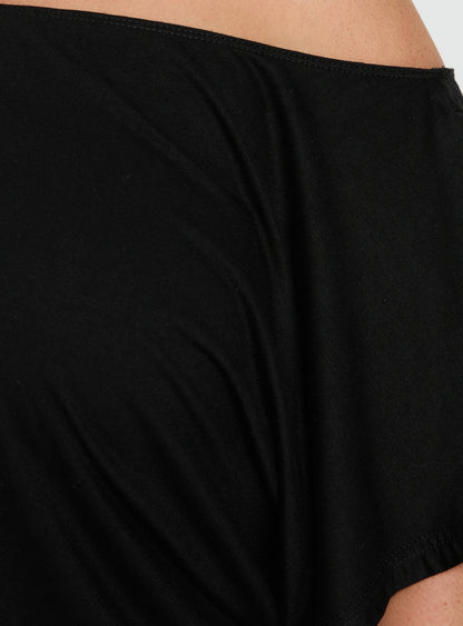 Esmie Off Shoulder Playsuit Black Curve