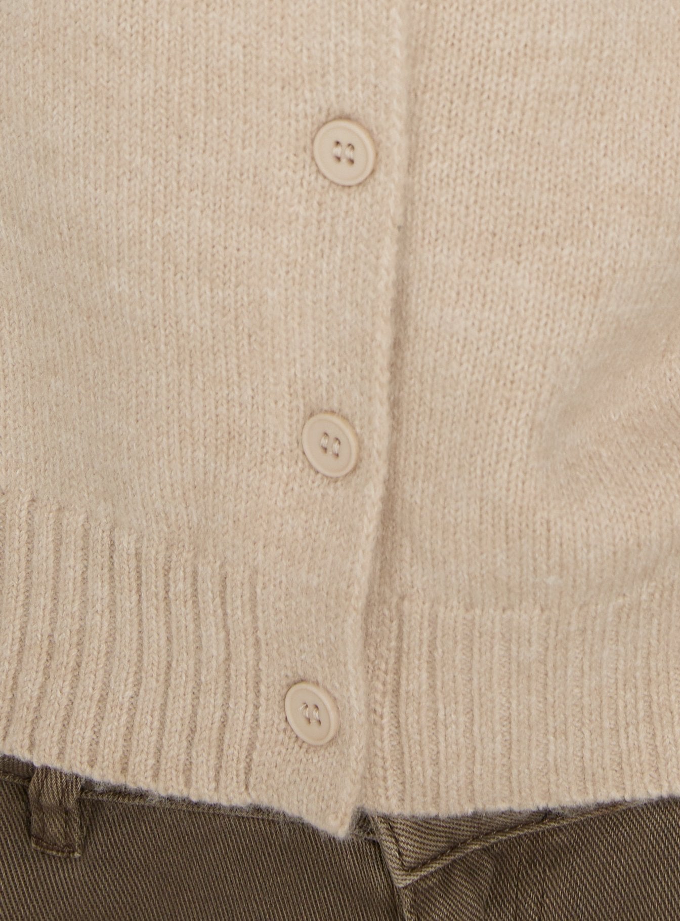 Klaura Funnel Neck Cardigan Oat