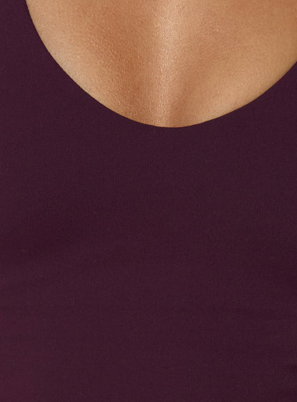 Pace Active Cross Back Tank Top Plum