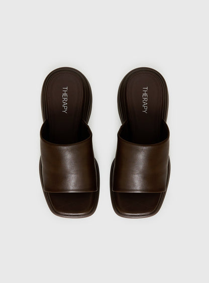 Therapy Flaunt Platform Sandals Brown