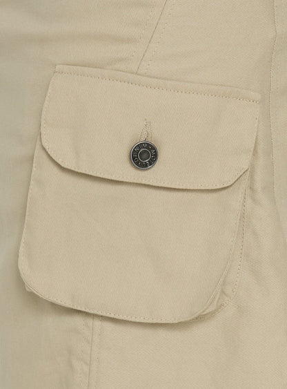 Rovie Twill Cargo Midi Skirt Latte