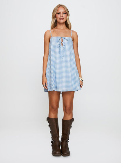 Lily Of The Valley Mini Dress Blue