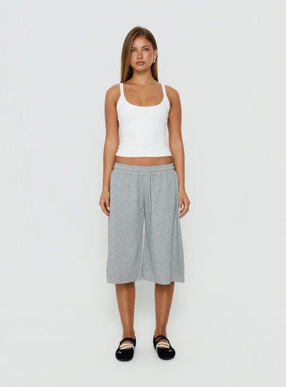 Nikko Longline Fleece Shorts Grey Marle