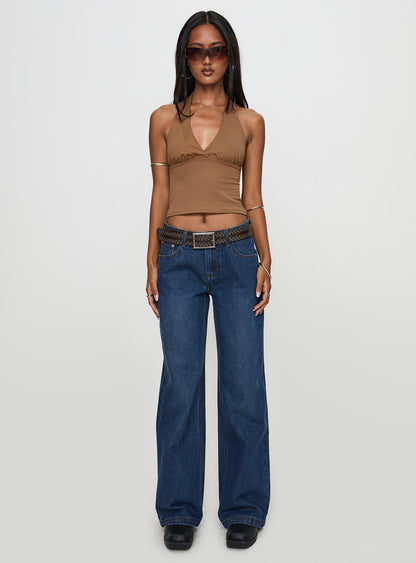 Whimsy Halter Top Chocolate