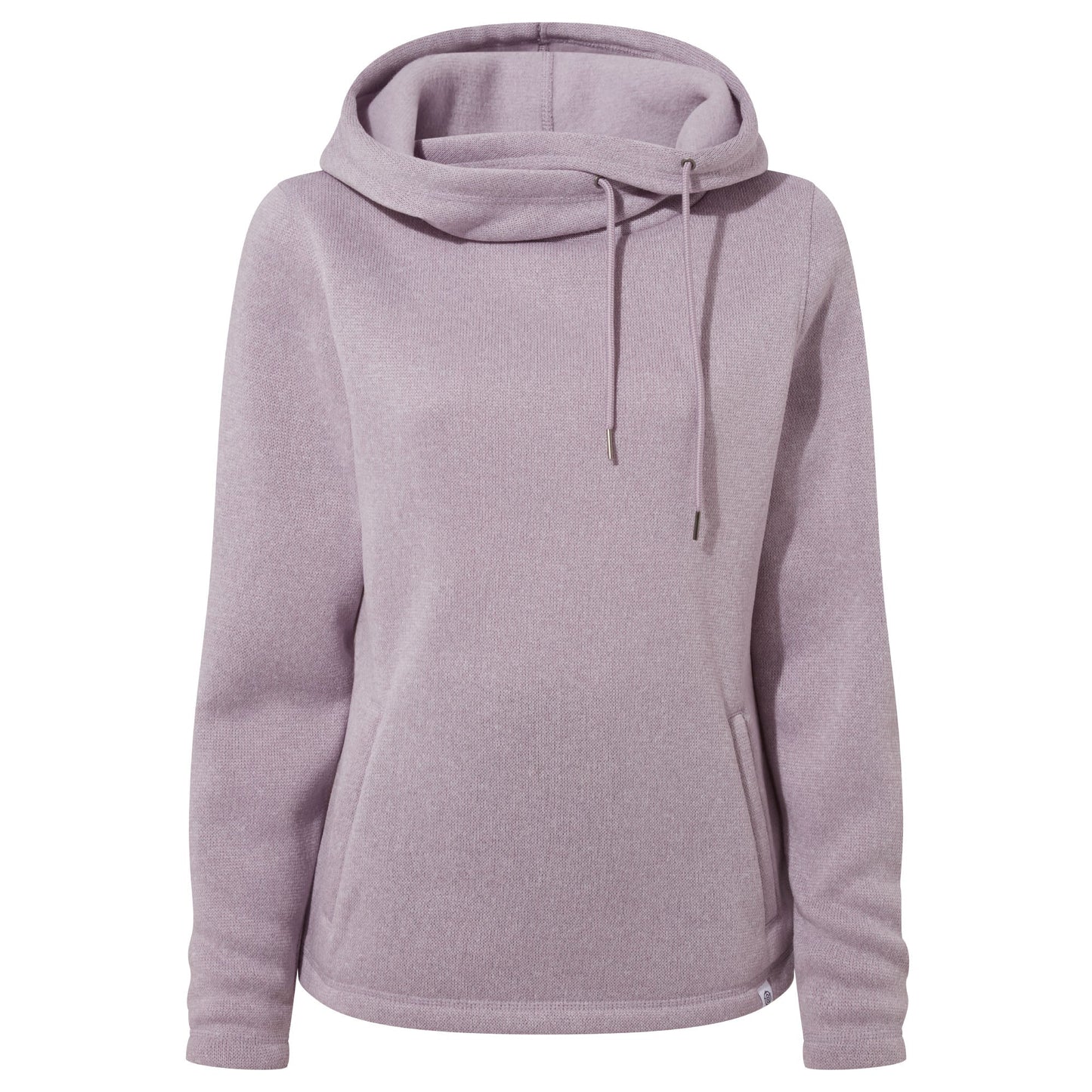 Acer Womens Oversized Supersoft Knitlook Fleece Hoody - Pale Lilac Marl