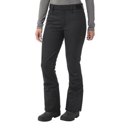 Aubree Womens Fitted Softshell Ski Pants Short - Black