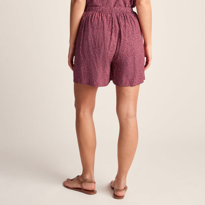 Callie Womens Shorts - Black Raspberry Wiggle Print