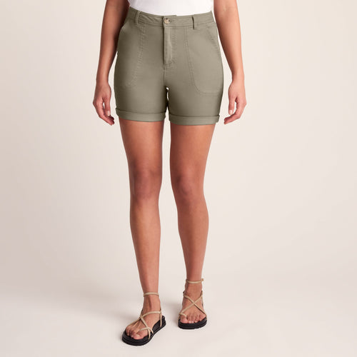 Canvey Womens Chino Shorts - Sage Green