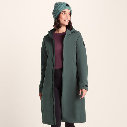 Enya Womens Longline Waterproof Softshell Jacket - Racing Green