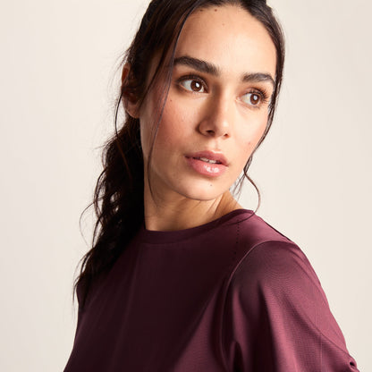 Florrie Womens Performance T-Shirt - Black Raspberry