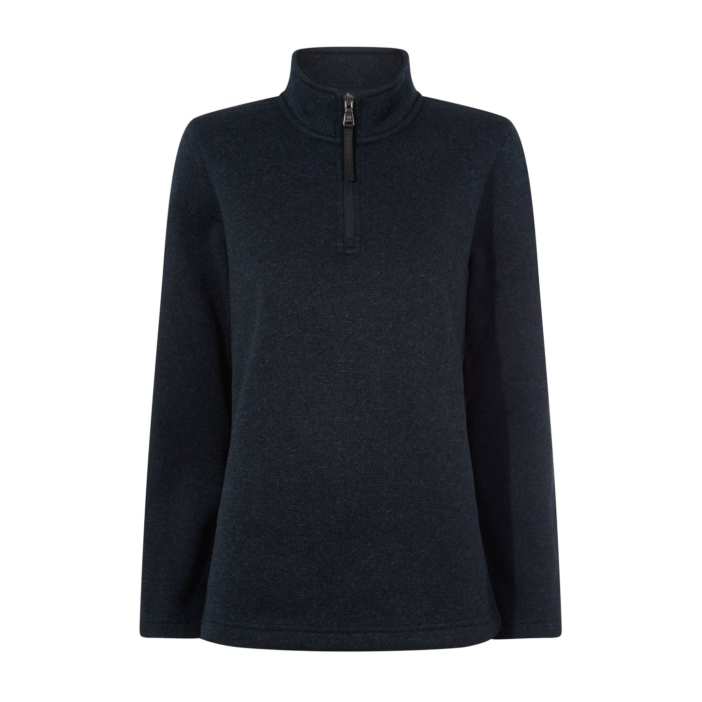 Pearson Womens Knitlook Quarter Zip Fleece - Dark Indigo Marl