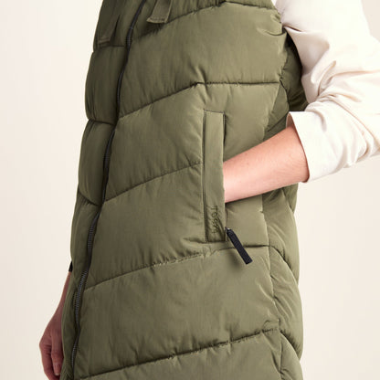 Ranskill Womens Long Insulated Gilet - Khaki